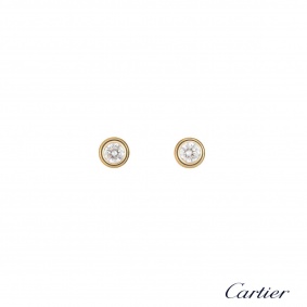 Cartier Yellow Gold Legers Diamond Earrings B8041600